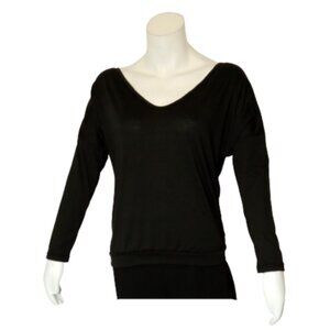 Black Long Sleeve Shirt Open In Back